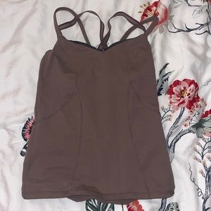 Zella womens athleisure cross back cami with built in bra